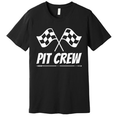 Funny Race Track Pit Crew Racing Mechanic Car Parties Premium T-Shirt