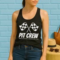 Funny Race Track Pit Crew Racing Mechanic Car Parties Womens Tank Top