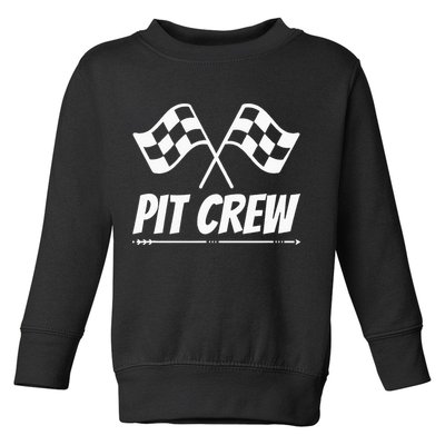 Funny Race Track Pit Crew Racing Mechanic Car Parties Toddler Sweatshirt