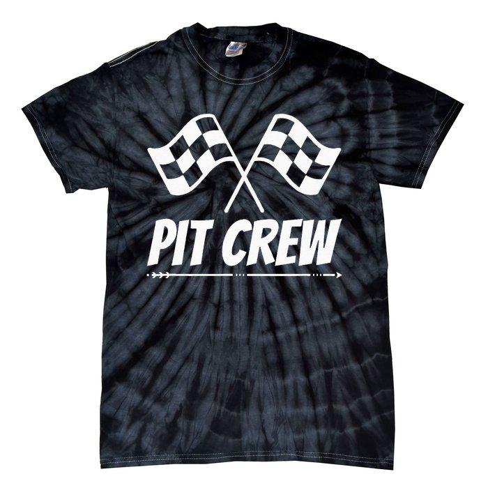 Funny Race Track Pit Crew Racing Mechanic Car Parties Tie-Dye T-Shirt