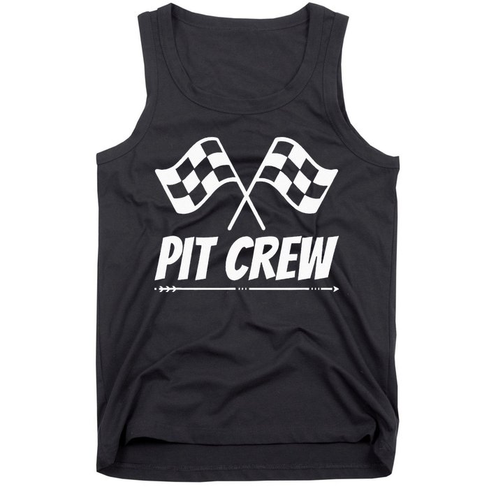 Funny Race Track Pit Crew Racing Mechanic Car Parties Tank Top