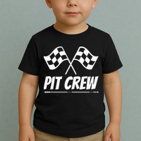 Funny Race Track Pit Crew Racing Mechanic Car Parties Toddler T-Shirt