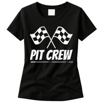 Funny Race Track Pit Crew Racing Mechanic Car Parties Womens T-Shirt