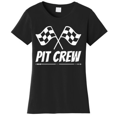 Funny Race Track Pit Crew Racing Mechanic Car Parties Women's T-Shirt