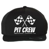 Funny Race Track Pit Crew Racing Mechanic Car Parties Wool Snapback Cap