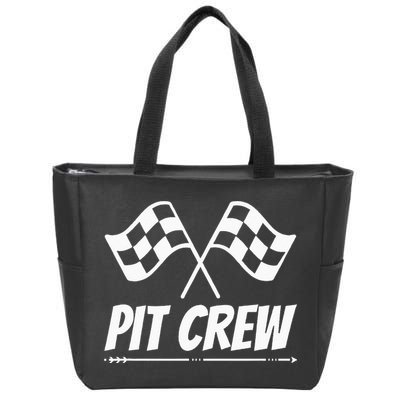 Funny Race Track Pit Crew Racing Mechanic Car Parties Zip Tote Bag