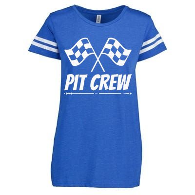 Funny Race Track Pit Crew Racing Mechanic Car Parties Enza Ladies Jersey Football T-Shirt