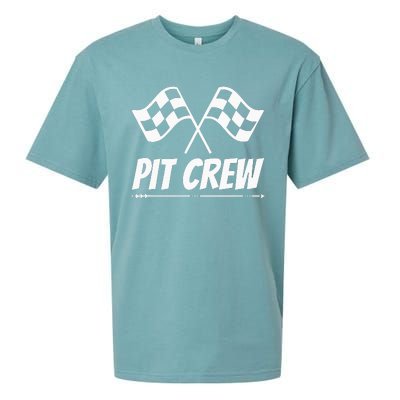 Funny Race Track Pit Crew Racing Mechanic Car Parties Sueded Cloud Jersey T-Shirt