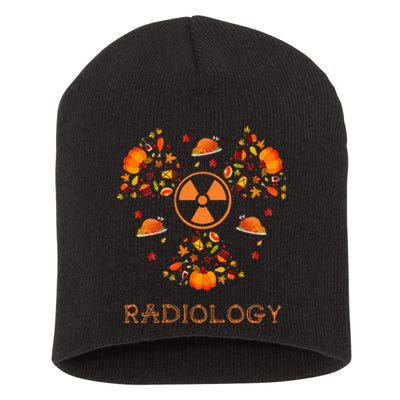 Fall Radiology Thanksgiving Radiologist Xray Pumpkin Short Acrylic Beanie