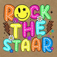 Funny Rock The Test Testing Day Teacher Student Motivational Cotton Canvas Backpack