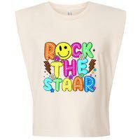 Funny Rock The Test Testing Day Teacher Student Motivational Garment-Dyed Women's Muscle Tee