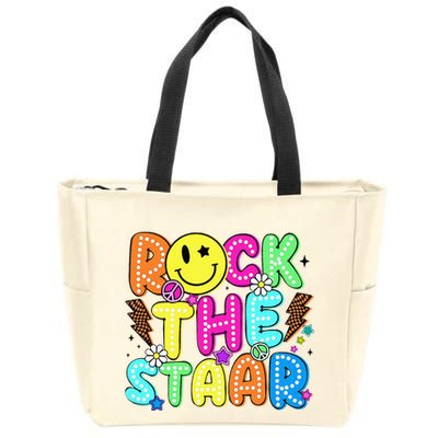 Funny Rock The Test Testing Day Teacher Student Motivational Zip Tote Bag