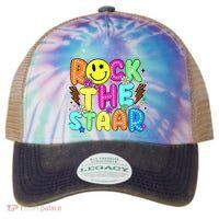 Funny Rock The Test Testing Day Teacher Student Motivational Legacy Tie Dye Trucker Hat