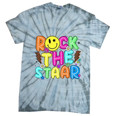 Funny Rock The Test Testing Day Teacher Student Motivational Tie-Dye T-Shirt