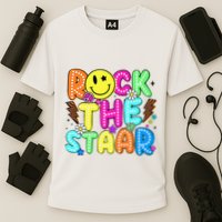 Funny Rock The Test Testing Day Teacher Student Motivational Performance Shirt