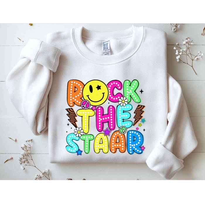 Funny Rock The Test Testing Day Teacher Student Motivational Sweatshirt