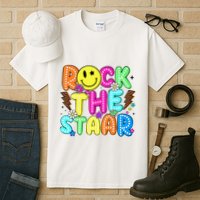Funny Rock The Test Testing Day Teacher Student Motivational Tall T-Shirt