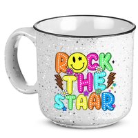 Funny Rock The Test Testing Day Teacher Student Motivational 15oz Campfire Ceramic Mug