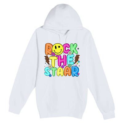 Funny Rock The Test Testing Day Teacher Student Motivational Premium Pullover Hoodie