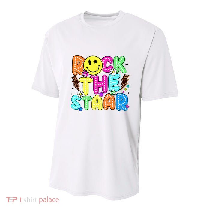 Funny Rock The Test Testing Day Teacher Student Motivational Youth Performance Sprint T-Shirt