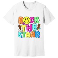 Funny Rock The Test Testing Day Teacher Student Motivational Premium T-Shirt