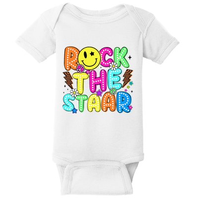 Funny Rock The Test Testing Day Teacher Student Motivational Baby Bodysuit