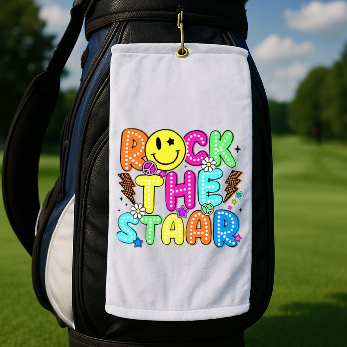 Funny Rock The Test Testing Day Teacher Student Motivational Golf Towel