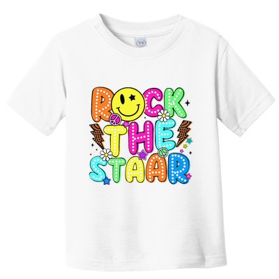 Funny Rock The Test Testing Day Teacher Student Motivational Toddler T-Shirt