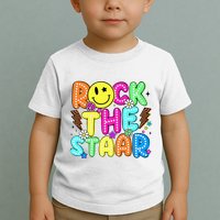 Funny Rock The Test Testing Day Teacher Student Motivational Toddler T-Shirt