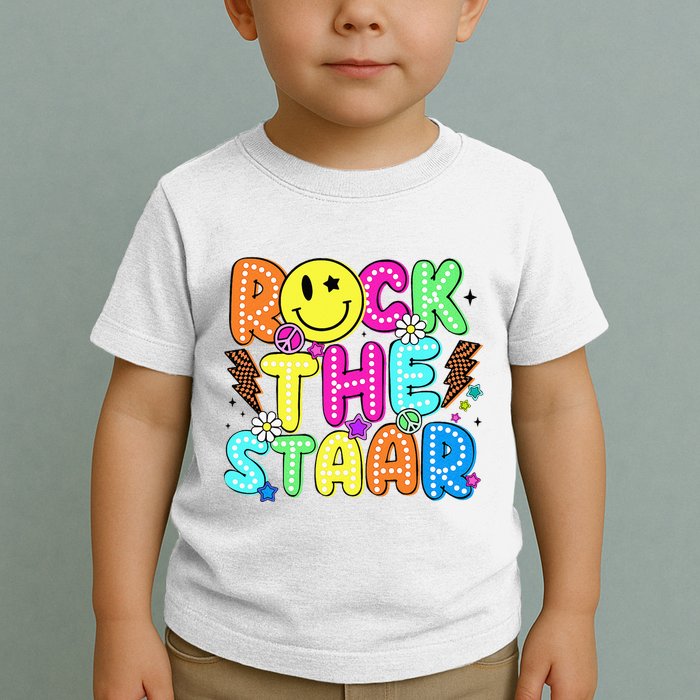 Funny Rock The Test Testing Day Teacher Student Motivational Toddler T-Shirt