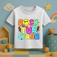 Funny Rock The Test Testing Day Teacher Student Motivational Toddler T-Shirt