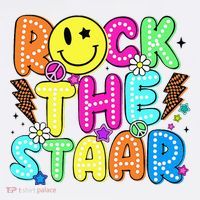 Funny Rock The Test Testing Day Teacher Student Motivational Short Acrylic Beanie