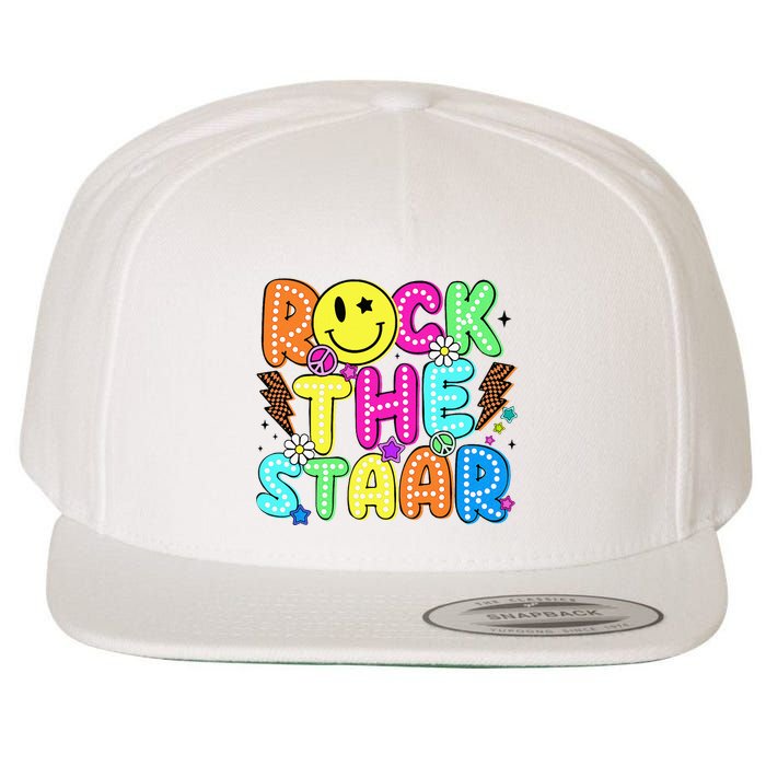 Funny Rock The Test Testing Day Teacher Student Motivational Wool Snapback Cap
