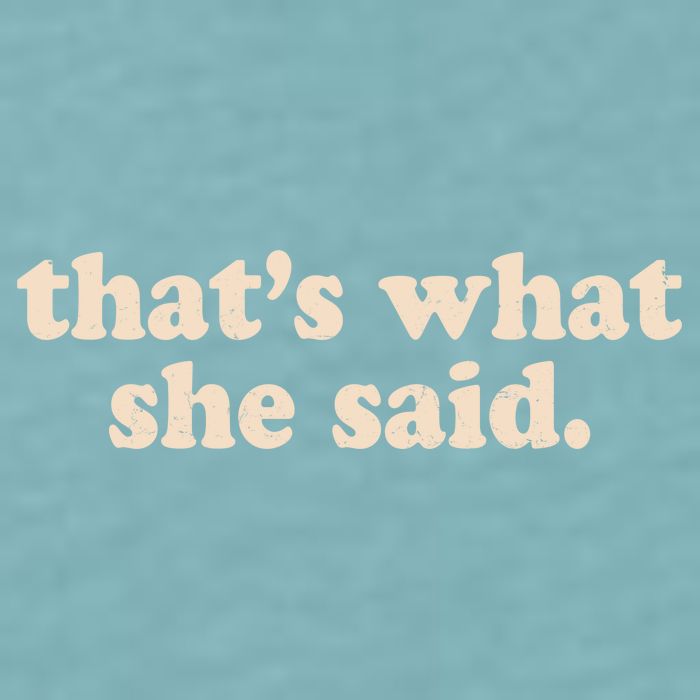 Funny Retro That's What She Said Sueded Cloud Jersey T-Shirt