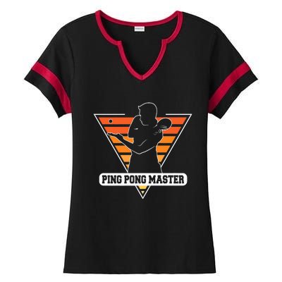 Funny Retro Tabletennis Ping Pong Quote Ping Pong Master Premium Ladies Halftime Notch Neck Tee