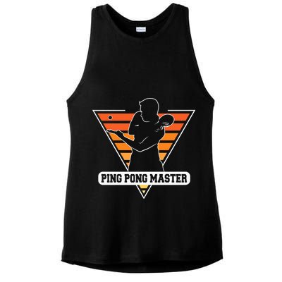Funny Retro Tabletennis Ping Pong Quote Ping Pong Master Premium Ladies PosiCharge Tri-Blend Wicking Tank
