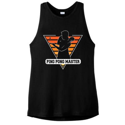 Funny Retro Tabletennis Ping Pong Quote Ping Pong Master Premium Ladies PosiCharge Tri-Blend Wicking Tank