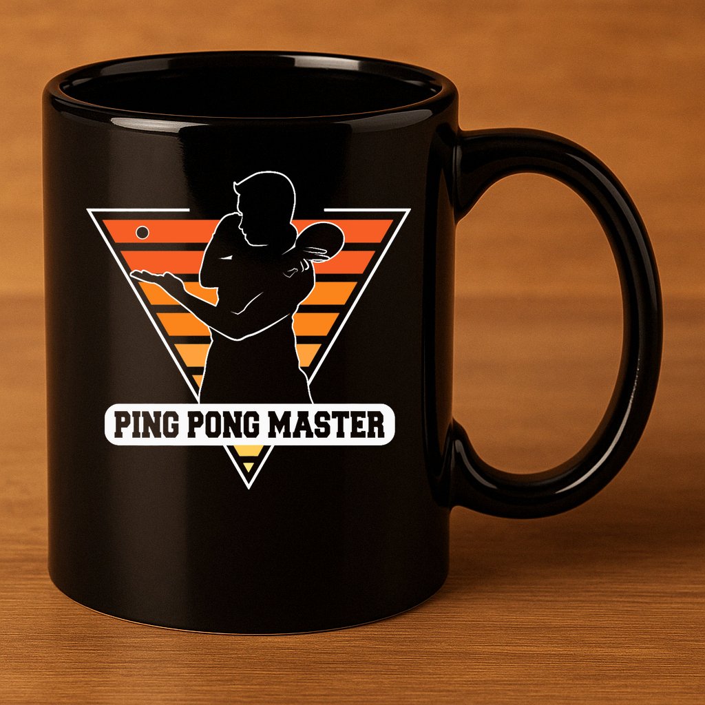 Funny Retro Tabletennis Ping Pong Quote Ping Pong Master Premium 11oz C Handle Ceramic Mug