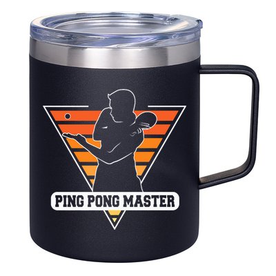 Funny Retro Tabletennis Ping Pong Quote Ping Pong Master Premium 12oz Stainless Steel Coffee Mug