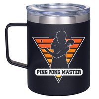 Funny Retro Tabletennis Ping Pong Quote Ping Pong Master Premium 12oz Stainless Steel Coffee Mug