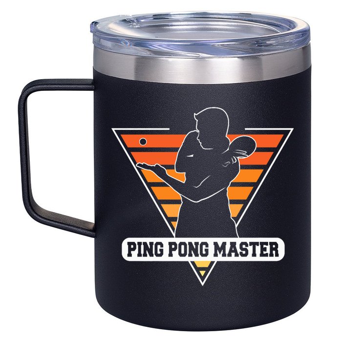 Funny Retro Tabletennis Ping Pong Quote Ping Pong Master Premium 12oz Stainless Steel Coffee Mug