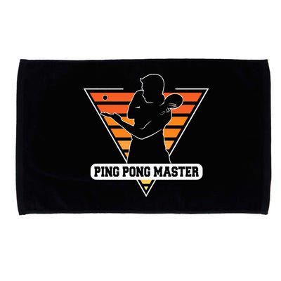 Funny Retro Tabletennis Ping Pong Quote Ping Pong Master Premium Microfiber Hand Towel