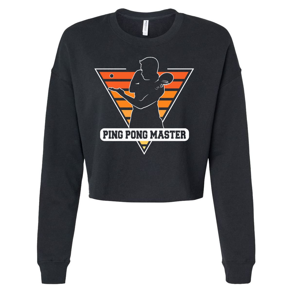 Funny Retro Tabletennis Ping Pong Quote Ping Pong Master Premium Cropped Pullover Crew