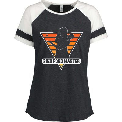 Funny Retro Tabletennis Ping Pong Quote Ping Pong Master Premium Enza Ladies Jersey Colorblock Tee