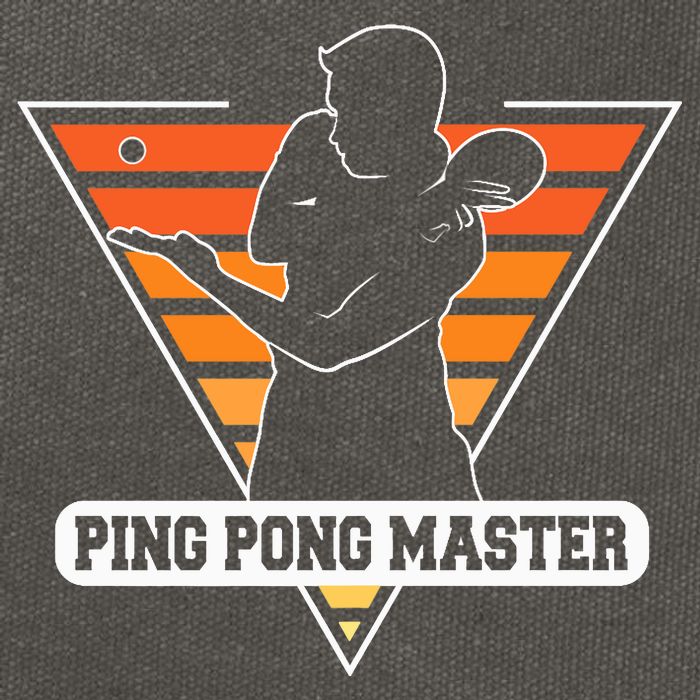 Funny Retro Tabletennis Ping Pong Quote Ping Pong Master Premium Cotton Canvas Backpack