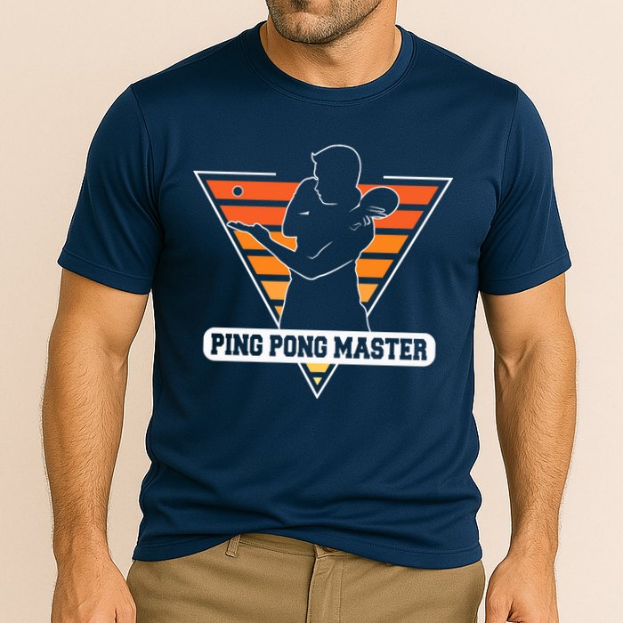 Funny Retro Tabletennis Ping Pong Quote Ping Pong Master Premium Performance Shirt