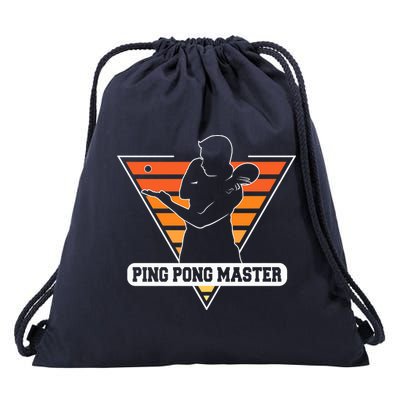 Funny Retro Tabletennis Ping Pong Quote Ping Pong Master Premium Drawstring Bag