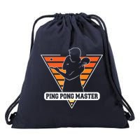 Funny Retro Tabletennis Ping Pong Quote Ping Pong Master Premium Drawstring Bag
