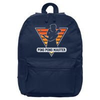 Funny Retro Tabletennis Ping Pong Quote Ping Pong Master Premium 16 in Basic Backpack