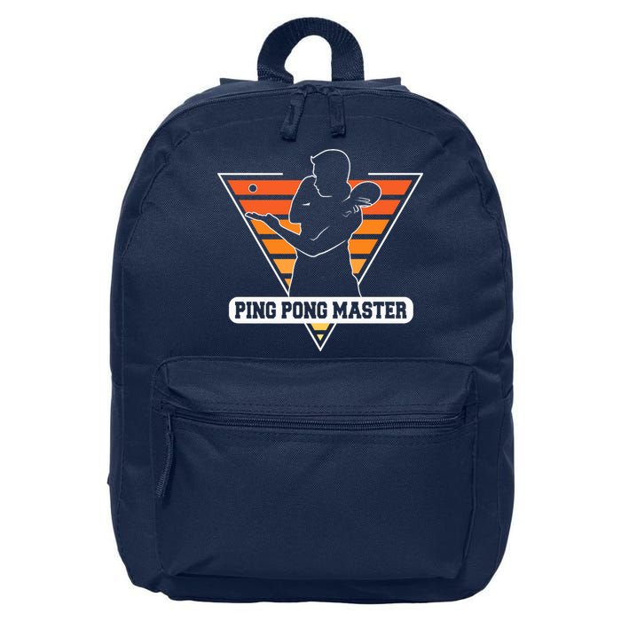 Funny Retro Tabletennis Ping Pong Quote Ping Pong Master Premium 16 in Basic Backpack